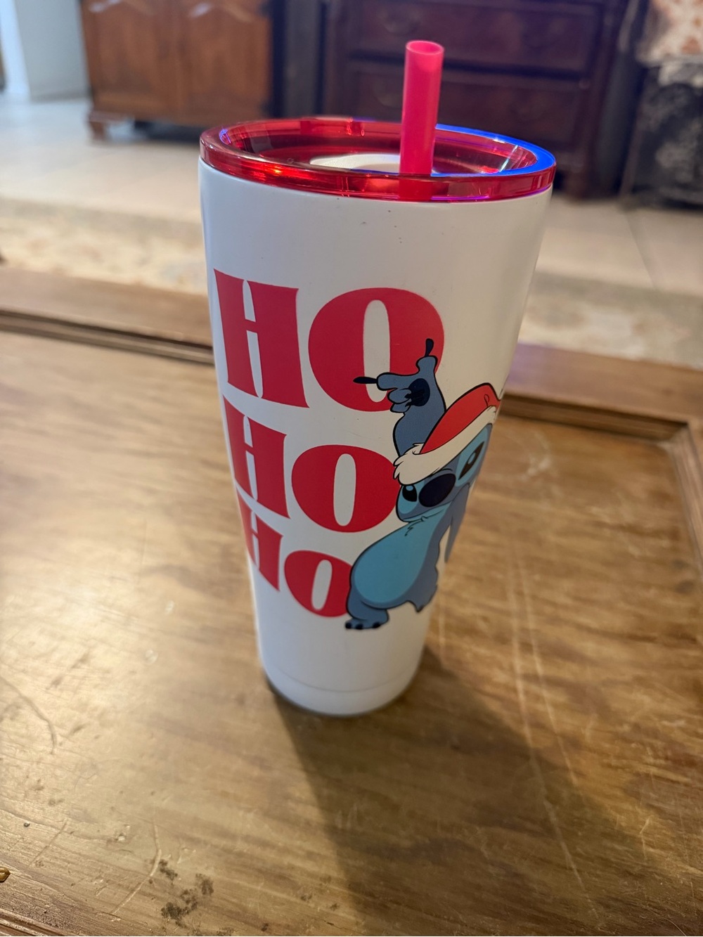 Disney 32oz 'Ho Ho Ho' Stitch Travel Tumbler with Red Lid